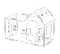 Jumping Spider Enclosure - Clear Ventilation Habitat Tank, Transparent Reptile Container, Feeding Storage Observation Case Terrarium Housing, Compact Secure Structure Easy Access Design