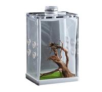 Jumping Spider Enclosure, Fish Breeding Tanks, 3.15 Inch Secure Latching System, Breathable Mesh Design, Spider Cage for Home Use & Pet Breeding, Travel