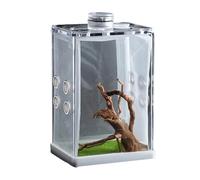 Jumping Spider Enclosure, Fish Breeding Tanks, Reptile Habitat Cage, Amphibian Housing Tank with Breathable and Well Ventilated Design for Small Pets, 1 Piece