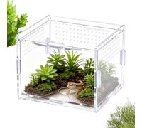 Jumping Spider Enclosure - Premium Transparent Escape-Proof Habitat, Features -Cut Precision Seams For Security and Cross-Flow Ventilation For Optimal Micro-Climates | Essential Observ
