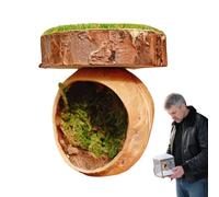 Jumping Spider Hide, Handmade Enclosure Decor, Wood Magnetic Reptile & Amphibian Accessory, Ideal For Tarantula Cages, Small Pet Habitats, Unique Shelter For Spider Houses and Terrariums, 4x6cm