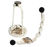 Jumping Spider Rope Bridge Swings - 2 Pieces Cotton Natural Handmade Hammocks | Interactive Climbing Toys, Cage Accessories Decorations | for Walking Camping Travel Daily Airplane Outing Shopping