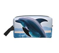 Jumping up Dolphins - Neceser de viaje de gran capacidad para organizar artículos de tocador y objetos pequeños, adecuado para viajes diarios y gimnasio