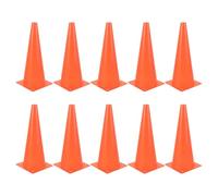 JUMPLAWN 10 Unidades Cono de Práctica para Fútbol de 32cm en Tonalidad Cítrica de Ldpe para Ejercicios Competitivos y Cambios Rápidos de Dirección Seguro para Deportistas Jóvenes