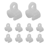 JUMPLAWN 100 Unidades Rodillos Deslizantes para Cortina de Plástico Blanco Funcionamiento Silencioso y Tamaño Mini 1.60x1.40x0.80 Cm Ideales para Rieles Vintage en Ventanas y Duchas