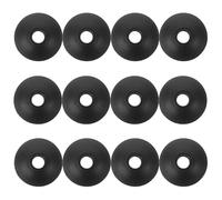 JUMPLAWN 12 Piezas Palos de Trekking Disco de Barro Negro, Ligero y Estable para Rutas Húmedas y Resbaladizas, Adecuado para Senderismo en Terreno Irregular