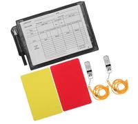 JUMPLAWN 1Juego Árbitro de Fútbol con Silbatos Metálicos y Amarillas Bolígrafo Notas Kit Completo para Registrar Eventos Sanciones