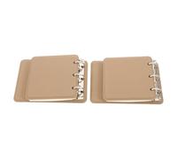 JUMPLAWN 2 Piezas Cuaderno Portátil de Bolsillo Páginas Arrancables, Diseño Anillas Metálicas, Tamaño 14x9.7 Cm, Adecuado para Planificación Diaria y Registro de Notas
