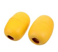 JUMPLAWN 2 Piezas Flotador de Espuma Amarillo Diseño Compacto de PVC Alta Flotabilidad y Superficie Resistente para Redes de Pesca y Trampas de Cangrejo para Agua Continentales en Lagos