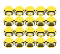 JUMPLAWN 20 Piezas Pelota de Práctica de Golf de EVA 42mm, Elástica | Suave y Flexible, Uso Seguro en Casa, Color Amarillo, para Putting y Entrenamiento Diario