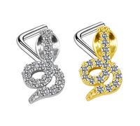 JUMPLAWN 2piezas Anillos Nariz Forma De Serpiente Pinzas Nariz Manguitos Accesorios Piercing De Serpiente Usar Fiestas o Eventos