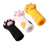 JUMPLAWN 3 fundas de silicona para tijeras de cutícula con forma de pata de gato, tapa protectora para alicates, anticaída, 3 unidades para manicura Color Aleatorio
