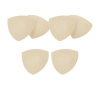 JUMPLAWN 3 Pares Insertos de Copas Extraíbles Triangulares Push-up | Espuma Suave Contorno Redondeado, Nylon y Spandex, Beige Caqui, para Tops de Yoga y Sujetadores sin Tirantes