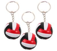 JUMPLAWN 3 Piezas Llavero Colgante de Voleibol, Llavero Temática Deportiva, de Piel Sintética, Ligero, Diseño Creativo, Recuerdo para Jóvenes y Aficionados al Deporte, Premio de