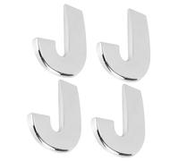 JUMPLAWN 4 Piezas Insignia Metálica 3D para Coche, Letras Autoadhesivas