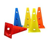 JUMPLAWN 5 Piezas Conos de Entrenamiento de Fútbol Conos de Marcaje para Patinaje y Entrenamiento Deportivo Colores Surtidos Material PE Duradero para Agilidad y Interior y Exterior