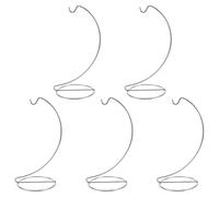 JUMPLAWN 5 Piezas Expositor Colgante de Hierro Base Firme y Curva Elegante | Acabado Antióxido, Montaje sin Herramientas, Líneas Simples y Formas Suaves, para Mesas, Bodas y Eventos