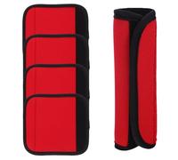 JUMPLAWN 5 Piezas Funda Antideslizante Desmontable para Barra de Pesas Roja, Almohadillas de Agarre para Dominadas y Mancuernas, Accesorio para Entrenamiento de Fuerza en Casa y Gimnasio
