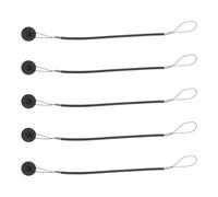 JUMPLAWN 5 Piezas Lanyard Retráctil para Bolígrafo y Stylus, Anti | Resorte Extensible, Acceso Cómodo y Fijación Estable, Ventosa de Plástico Negro, para Oficina y Banco