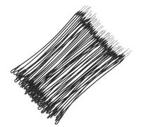 JUMPLAWN 50 piezas Cuerdas para Etiquetas de Ropa de Acero Resistentes Protección Antirrobo para Tiendas de Ropa y Supermercados Pack de Unidades Negras