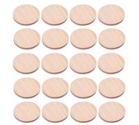JUMPLAWN 50piezas Unidades Disco de Madera Redondo Grosor para DIY Manualidades Enseñanza Matemática Decoración Hogar Natural Ecológico sin Residuos para Adultos