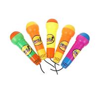 JUMPLAWN 5Piezas Micrófono de Juguete de Eco para Juguetes y Educativos con Colores Brillantes para Desarrollo Musical y Expresión Creativa