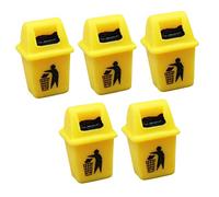 JUMPLAWN 5piezas Mini Contenedores De Basura para Casa De Muñecas Accesorios De Decoración para Mesa De Arena y Mini Paisajes para Proyectos