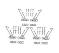 JUMPLAWN 6 Piezas Limitador de Ventana Abatible Inoxidable Dispositivo de Seguridad para Regulador de Apertura y Protección Instalación sin Taladro Reducción de Ruido y Daños