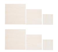 JUMPLAWN 6 Piezas Tableros de Madera para Pintura sin Terminar Paneles Cuadrados Base Resistente para Arte con Cera Pintura Acrílica y Técnicas Mixtas para Proyectos Artísticos y
