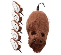 JUMPLAWN 6piezas Ratones De Peluche Cuerda Juguete De Mecánica Activador para Gatos y Mascotas