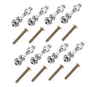 JUMPLAWN 8 Piezas Conectores de Metal para Barandilla de Vidrio para Muebles y Accesorios de Decoración y Estable para Protección y Gabinetes y Carritos