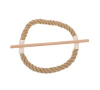 JUMPLAWN Abrazadera de Cortina de Yute Vara de Madera 30 Cm, Clip Práctico para Cortinas, Accesorio Decoración para Hogar y Dormitorio, Correa Fijación para Ventanas, Juego Único