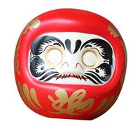 JUMPLAWN Alcancía Decorativa Daruma de Cerámica Roja, Figura Japonesa Pequeña para Escritorio y Hogar, Hucha Práctica para Ahorro, Adecuado para Oficina y Decoración de Interiores