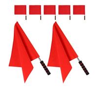 JUMPLAWN Banderas de señal manual 7 piezas, banderas de mano del árbitro de acero inoxidable con mango de esponja, para baloncesto y entrenamiento deportivo
