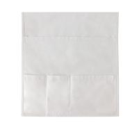 JUMPLAWN Bolsa Organizadora de Lino Color Blanco para Reposabrazos de Sofá o Sillón Diseño Multi-bolsillos, Lavable y Fácil de Limpiar, Adecuado para Uso en Oficina o Junto Cama