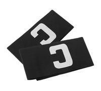 JUMPLAWN Brazalete de Capitán de Fútbol Nylon Negro 2 Piezas Brazalete de Capitán Identificación Visible Liderazgo de Equipo para Jugadores Jóvenes y Adultos, Entrenamiento de Fútbol