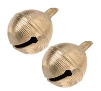 JUMPLAWN Campana para Collar de Mascota de Latón Medio, 2 Piezas, Campana Decorativa para Perros, Ovejas y Ganado, Campanita Ligera y Duradera para Uso en Exteriores y Granjas