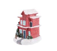 JUMPLAWN Casa Navideña Luminosa de Resina Textura Suave para Decoración de Jardín y Fondo en Estilo Artístico Distintivo y Belleza de Cuento de Hadas