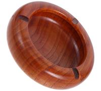 JUMPLAWN Cenicero de Madera Retro Marrón, 1, Estructura de Ranura