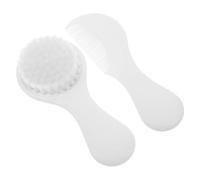 JUMPLAWN Cepillos y Peines de Plástico para Ñiño Juego de 2 Cerdas Suaves y Masaje Relajante del Cuero Cabelludo Cepillo para Costra Láctea para Recién Nacidos