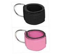 JUMPLAWN Cinta Tobillo Deportiva Elástica con Almohadilla Suave y Doble Anilla Reforzada para Ejercicios de Piernas y Glúteos Ajustable para Entrenamiento Gimnasio y Máquinas de