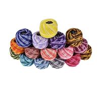 JUMPLAWN Color Cross Stitch Embroidery Thread Multicolor Hand Embroidery DIY Craft Thread For Cross Stitch Braiding Jewelry Making And Art Projects Natural Dyed Jute Color Color Aleatorio
