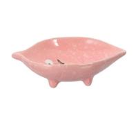JUMPLAWN Comedero de Cerámica Rosa para Cobayas, Cuenco Pequeño para Mascotas Que Previene Derrames y Es Fácil de Lavar, Adecuado para Alimentación de Mascotas Pequeñas