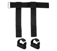 JUMPLAWN Correas Ajustables para Pesas de Tobillo y Pie, Juego de 3 Unidades Negras, Accesorio de Fitness Resistente para Entrenamiento de Fuerza en Gimnasio y Casa