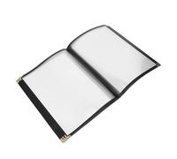 JUMPLAWN Cubierta de Menú Transparente para Restaurantes 8 Páginas y 16 Vistas, Fundas de Pvc Prácticas y Elegantes para Establecimientos y Locales de Comida