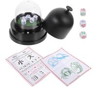 JUMPLAWN Cubilete Automático Eléctrico para Dados Profesional Tapa Transparente 1 Juego de Dados para Fiesta y Entretenimiento Contenedor Agitador Portátil y Práctico