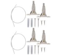 JUMPLAWN de Anclajes en Color Plata para Muebles 2 de Acero Inoxidable Efecto de Fijación Fuerte para Proteger Estanterías y Aparadores Infantiles