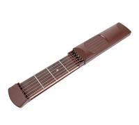 JUMPLAWN Entrenador de Acordes 6 Cuerdas de Bolsillo para Guitarra Acústica Marrón y 4 Trastes, Herramienta Portátil de Madera para Mejorar Habilidades y Sensibilidad de Dedos
