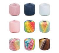 JUMPLAWN Hilo de Algodón Grueso Chunky Knit Yarn para Tejer a Mano, 1 Rollo de Hilo de Algodón Super Suave Adecuado para Accesorios y Manualidades