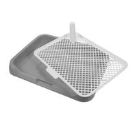 JUMPLAWN Inodoro Antideslizante para Perros Pequeños y Cachorros, Bandeja de Entrenamiento para IR al Baño Diseño de Malla, Material Abs Reutilizable, Bandeja Grande para Mascotas